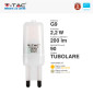 Immagine 2 - V-Tac VT-11033 Lampadina LED G9 2,2W Tubolare Spotlight SMD Chip Samsung - SKU 20478 / 20479