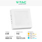 Immagine 5 - V-Tac VT-60006 Pannello LED Quadrato 6W SMD a Superficie con Driver - SKU 10492 / 10493 / 10494