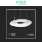 Immagine 10 - V-Tac VT-7605 Lampadario LED a Sospensione 36W SMD Changing Color CCT 3in1 Forma Rotonda Dimmerabile Telecomando - SKU 213959