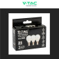 Immagine 11 - V-Tac VT-2156 Super Saver Pack 3x Lampadina LED E14 4,5W MiniGlobo P45 SMD - SKU 217357 / 217359