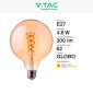 Immagine 3 - V-Tac VT-2075 Lampadina LED E27 4,8W G95 Globo Filament Vetro Ambrato - SKU 217217