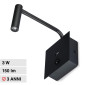 Immagine 1 - V-Tac VT-2943 Lampada LED da Muro 3W COB CREE con Porta USB Colore Nero - SKU 211487