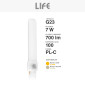 Immagine 3 - Life Lampadina LED G23 2 Pin 7W SMD Lampada Tubolare PL-C - mod. 39.940122C30 / 39.940122N40