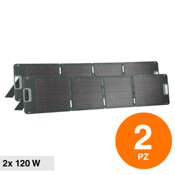 VT-10240 2 Pannelli Fotovoltaici 120W Portatili IP67 V-Tac VT-10240 2 Pannelli Fotovoltaici 120W Portatili IP67 V-Tac