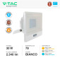 Immagine 5 - V-Tac VT-138S Faro LED Floodlight 30W SMD IP65 Chip Samsung Sensore Movimento e Crepuscolare Bianco - SKU 20274 / 20275 / 20276