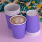 Immagine 3 - Bicchieri in Carta Riciclabile Colore Viola da 200ml - Confezione da 25 Bicchieri