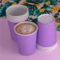 Immagine 3 - Bicchieri in Carta Riciclabile Colore Lilla da 200ml - Confezione da 25 Bicchieri