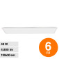 Immagine 1 - V-Tac VT-61140 6 Pannelli LED SMD Rettangolari 120x30 40W da Incasso con Driver - SKU 23147 / 23148