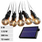 Immagine 1 - V-Tac VT-70512 Catenaria 5W da 10 Lampadine LED IP44 con Pannello Solare e Telecomando 12 Metri - SKU 7804