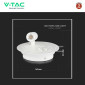 Immagine 9 - V-Tac VT-2963 Lampada LED da Parete Doppia Sorgente 3W + 6W LED COB CREE Applique Orientabile Colore Bianco - SKU 211489