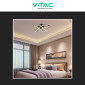 Immagine 4 - V-Tac VT-7790 Lampadario LED a Superficie 24W SMD Colore Nero - SKU 7003