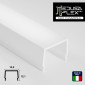 Immagine 1 - MedusaFlex Copertura Opaca in Policarbonato per Profilo Piatto in Alluminio per Strisce LED Lunghezza 2 metri - mod. Cassiopea