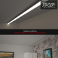 Immagine 7 - MedusaFlex Copertura Satinata in Policarbonato per Profilo Piatto in Alluminio per Strisce LED Lunghezza 2 metri - mod. Aequorea