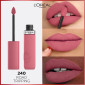 Immagine 3 - L'Oréal Paris Infaillible Matte Resistance Rossetto Liquido Idratante con Acido Ialuronico Colore 240 Road Tripping