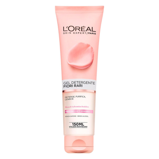Gel Detergente Viso Fiori Rari Pelli Secche Sensibili L'Oréal Paris Gel Detergente Viso Fiori Rari Pelli Secche Sensibili L'Oréal Paris