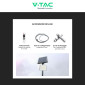 Immagine 8 - V-Tac VT-180W Faro LED Floodlight 20W IP65 Colore Bianco con Pannello Solare e Telecomando - SKU 7846 / 7845