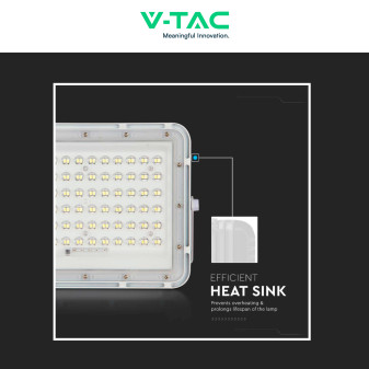 VT-180W Faro LED 20W Bianco Pannello Solare Telecomando V-Tac