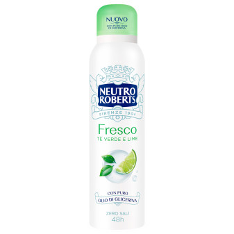 Deodorante Spray Fresco Tè Verde Lime da 40 ml Neutro Roberts