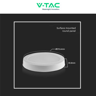 VT-60018 Mini Pannello LED Rotondo 18W SMD da Parete V-Tac