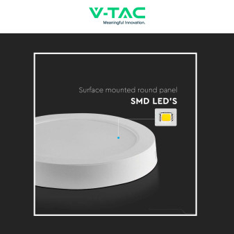 VT-60018 Mini Pannello LED Rotondo 18W SMD da Parete V-Tac