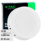 Immagine 1 - V-Tac VT-60012 Pannello LED Rotondo 12W SMD da Parete con Driver - SKU 7873 / 7874 / 7875