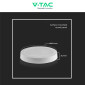 Immagine 9 - V-Tac VT-60012 Pannello LED Rotondo 12W SMD da Parete con Driver - SKU 7873 / 7874 / 7875