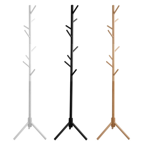 Appendiabiti da Terra Legno Naturale 8 Ganci 2 Altezze 3 Colori Appendiabiti da Terra Legno Naturale 8 Ganci 2 Altezze 3 Colori