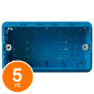 Immagine 1 - Ecova Scatola da Incasso per Serie Civile 504 a 4 Posti Rettangolare IP40 - mod. 27017 - Confezione da 5 pezzi