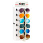 Immagine 1 - Zippo Espositore da Banco con 6 Slot e 9 Occhiali da Sole Lenti Colorate Unisex Massima Protezione Raggi UVA UVB - Mod OBP-9A