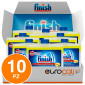 Immagine 1 - Finish Curalavastoviglie Trattamento Sgrassante e Anticalcare per Lavastoviglie al Limone - 10 Flaconi da 250ml