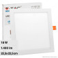 Immagine 1 - V-Tac VT-1807-SQ Pannello LED Quadrato 18W SMD da Incasso con Driver - SKU 214869 / 214870 / 214871