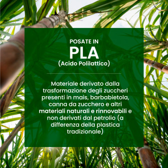 50 Set di Posate Ecologico Forchetta Coltello Tovagliolo PLA