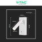 Immagine 6 - V-Tac VT-402 Lampada LED da Muro 2W SMD Applique da Lettura Orientabile con Interruttore Colore Bianco - SKU 10288 / 10289