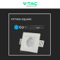 Immagine 6 - V-Tac VT 765SQ Portafaretto Quadrato da Incasso in Gesso con Portalampada per Lampadine GU10 - SKU 3651