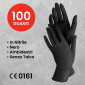 Immagine 2 - New Med Gloves Karbon Guanti Monouso Neri in Nitrile Senza Talco - Confezione da 100 Guanti