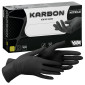 Immagine 1 - New Med Gloves Karbon Guanti Monouso Neri in Nitrile Senza Talco - Confezione da 100 Guanti