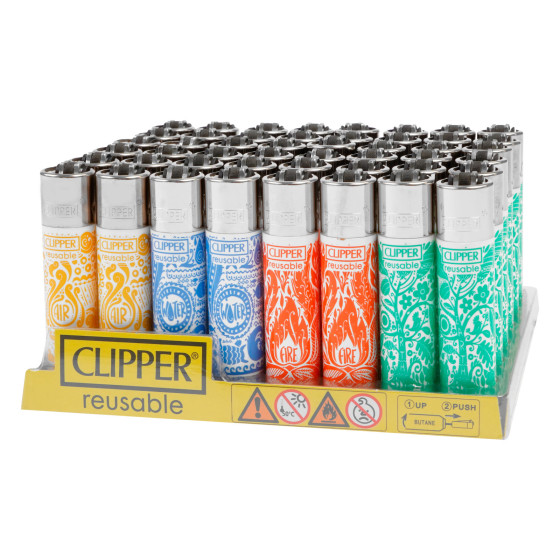 Clipper Large Accendino a Pietrina Mandala Elements 48 Accendini Clipper Large Accendino a Pietrina Mandala Elements 48 Accendini