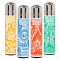 Immagine 1 - Clipper Large Accendino a Pietrina Grande Ricaricabile con Fantasia Mandala Elements - Serie da 4 Accendini