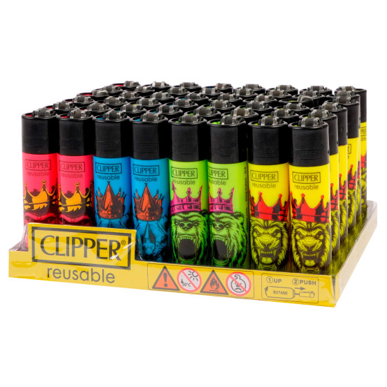 Clipper Large Accendino a Pietrina King Safari 48 Accendini Clipper Large Accendino a Pietrina King Safari 48 Accendini