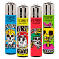 Immagine 1 - Clipper Large Accendino a Pietrina Grande Ricaricabile con Fantasia Skullttoo 2 - Serie da 4 Accendini