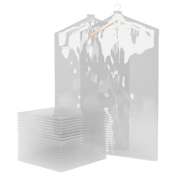 Sacchetti Porta Abiti in Plastica Trasparenti Impermeabili da 60x100cm Sacchetti Porta Abiti in Plastica Trasparenti Impermeabili da 60x100cm