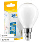 Immagine 1 - Bot Lighting Lampadina LED E14 6,5W MiniGlobo P45 Milky Filamento Extra-Lungo - mod. MLD3006X2