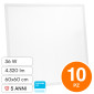 Immagine 1 - V-Tac VT-61036 10 Pannelli LED Quadrati 60x60 36W SMD Chip Samsung da Incasso con Driver - SKU 23624 / 23625