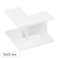 Immagine 1 - Elmark Angolo Interno a L per 2 Canaline Passacavi 15x10mm in Plastica Bianca - mod. 56215102