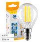 Immagine 1 - Bot Lighting Lampadina LED E14 6,5W MiniGlobo P45 Filament in Vetro Trasparente - mod. WLD3006X2 / WLD3006X3