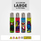 Immagine 2 - Clipper Espositore da Banco Girevole a Quattro Piani con Accendini Grandi con Fantasia Random Creatures - 192 Accendini