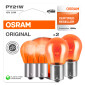 Immagine 1 - Osram Original Line PY21W 21W 12V per Luci di Segnalazione Auto - 2 Lampadine mod. 7507-2BL