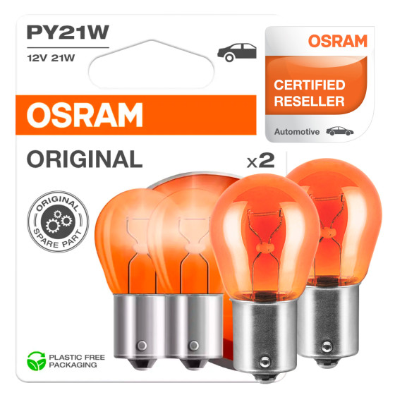 Acquista Osram Original Line 21W - 2 Lampadine PY21W Acquista Osram Original Line 21W - 2 Lampadine PY21W