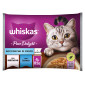 Immagine 1 - Whiskas Pure Delight Cibo per Gatti Bocconcini di Pesce in Gelatina con Salmone e Tonno - 4 Bustine da 85g