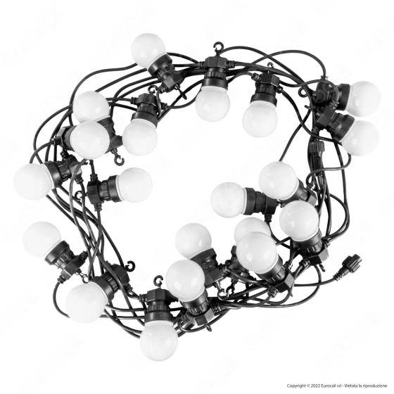 VT-71020 Catena da 20 Lampadine LED Mini Globo Bianche IP44 V-Tac VT-71020 Catena da 20 Lampadine LED Mini Globo Bianche IP44 V-Tac